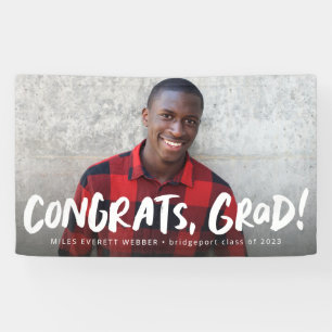 Lona Felicitaciones grad negrita trendy una graduación 
