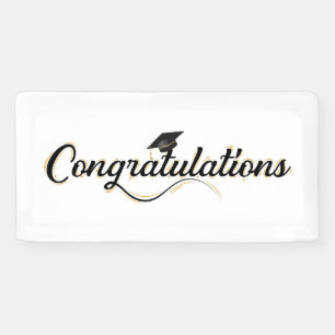 Lona Felicitaciones Graduación Calligrafía de Cap