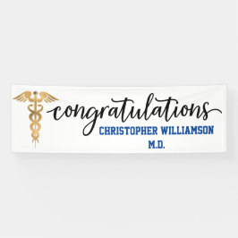 Lona Felicitaciones Graduación Médica Médico de Oro