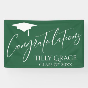 Lona Felicitaciones Graduado Clase de Verde Hoja