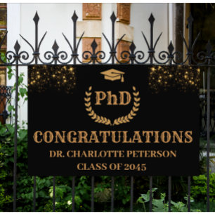 Lona Felicitaciones Graduado de Doctorado