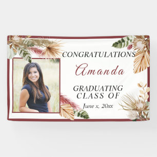 Lona Felicitaciones Graduado Foto Tropical Bohemians 