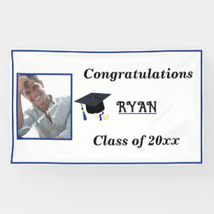 Lona Felicitaciones Graduate Cap Diploma Foto