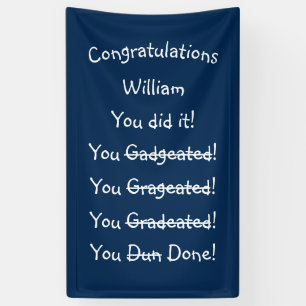 Lona Felicitaciones Graduate Funny Graduation Party