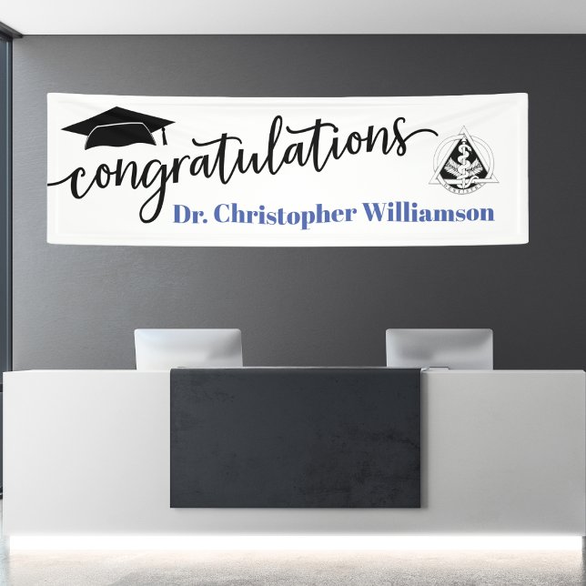 Lona Felicitaciones Médica de Graduación Dentistry (Congratulations Dentist - Doctor Graduation Banner)