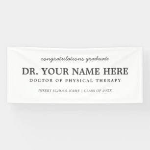 Lona Felicitaciones Médica de Terapia Física DPT