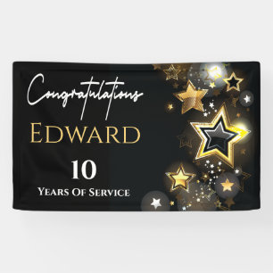 Lona Felicitaciones Personalizadas Estrella de Oro Pers