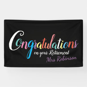 Lona Felicitaciones por retiro de profesores
