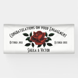 Lona Felicitaciones Red Rose Engagement