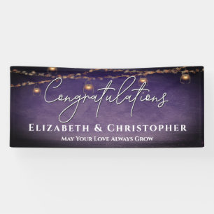 Lona Felicitaciones Rustic Tea Lights Engagement Party