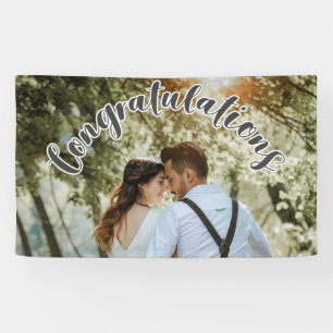 Lona FELICITACIONES TEXTO Gris SOBRELADO Fiesta Banner