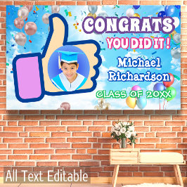 Lona Felicitaciones, Thumbats UP, Lo Hiciste Globar Con