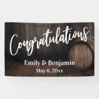 Felicitaciones Tipografía, barril de madera