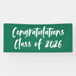 Lona Felicitaciones Verdes Clase de Graduación 2023