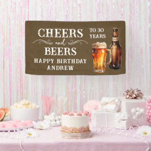 Lona Felicitaciones y Cervezas Cumpleaños Textura de Pa