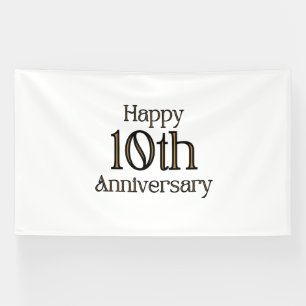 Lona Feliz 10º Aniversario Estandarte de Vinilo 6x10