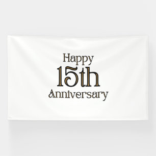 Lona Feliz 15º Aniversario Estandarte de Vinilo 6x10