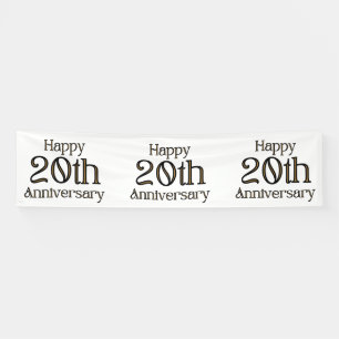 Lona Feliz 20 Aniversario Estandarte de Vinilo 2.5x10