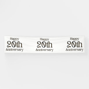 Lona Feliz 20 Aniversario Estandarte de Vinilo 2.5x12