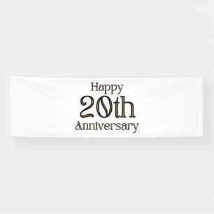 Lona Feliz 20 Aniversario Estandarte de Vinilo 2.5x8