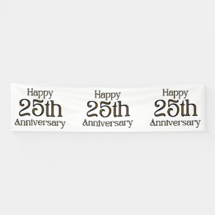 Lona Feliz 25 Aniversario Estandarte de Vinilo 2.5x10