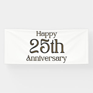 Lona Feliz 25 Aniversario Estandarte de Vinilo 2.5x6