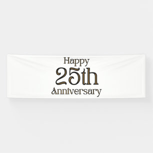 Lona Feliz 25 Aniversario Estandarte de Vinilo 2.5x8