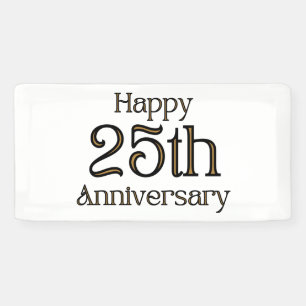 Lona Feliz 25 Aniversario Estandarte de Vinilo 2x1
