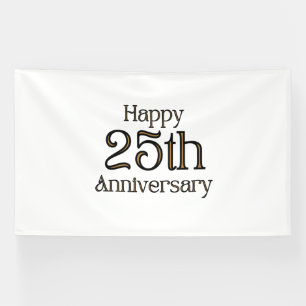 Lona Feliz 25 Aniversario Estandarte de Vinilo 6x10