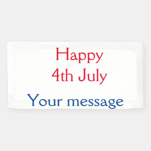Lona Feliz 4 de julio día de la independencia agregar n