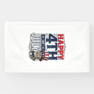 Lona Feliz 4 de julio Diseño de camiseta patriótica vin