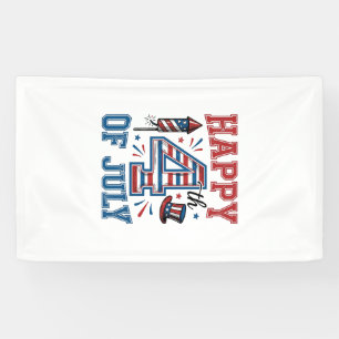 Lona Feliz 4 de julio Diseño vectorial vintage patrióti