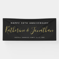 Feliz 50 aniversario de bodas Estandarte personali