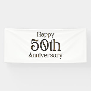 Lona Feliz 50 Aniversario Estandarte de Vinilo 2.5x6