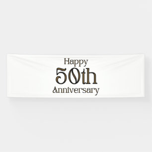 Lona Feliz 50 Aniversario Estandarte de Vinilo 2.5x8