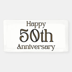 Lona Feliz 50 Aniversario Estandarte de Vinilo 2x1