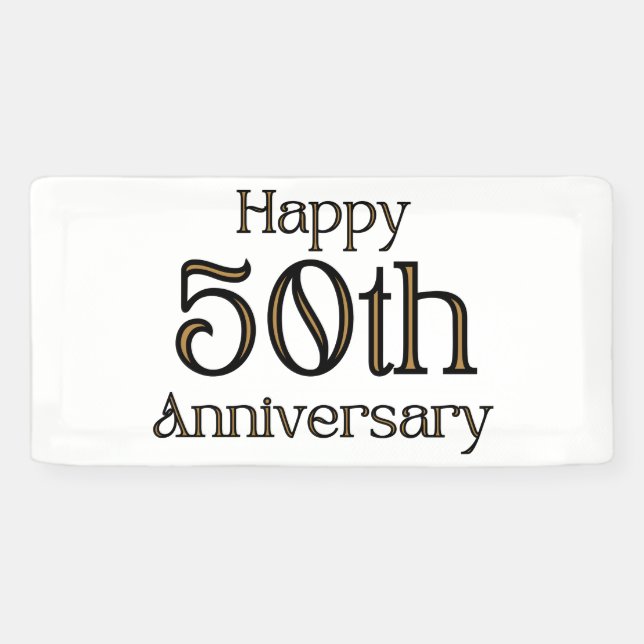 Lona Feliz 50 Aniversario Estandarte de Vinilo 2x1 (Horizontal)