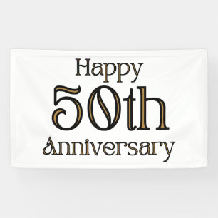 Lona Feliz 50 Aniversario Estandarte de Vinilo 3x5