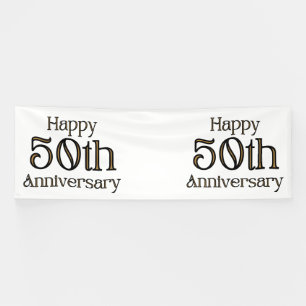 Lona Feliz 50 Aniversario Estandarte de Vinilo 4x12