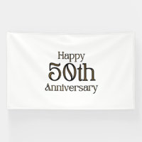 Feliz 50 Aniversario Estandarte de Vinilo 6x10