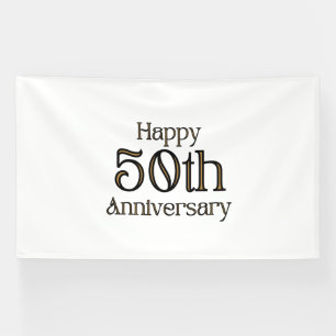 Lona Feliz 50 Aniversario Estandarte de Vinilo 6x10