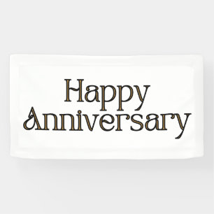 Lona Feliz Aniversario 1.6x3 Estandarte de Vinilo