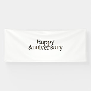 Lona Feliz Aniversario Estandarte de Vinilo 4x10