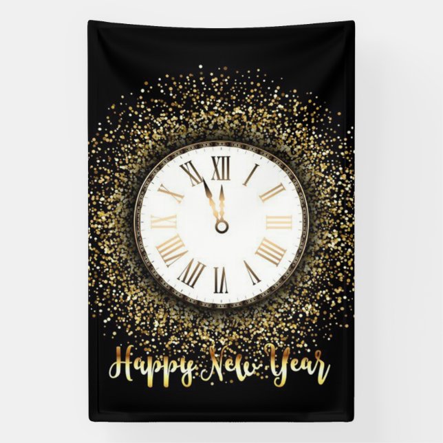 Lona Feliz Año Nuevo (Vertical)