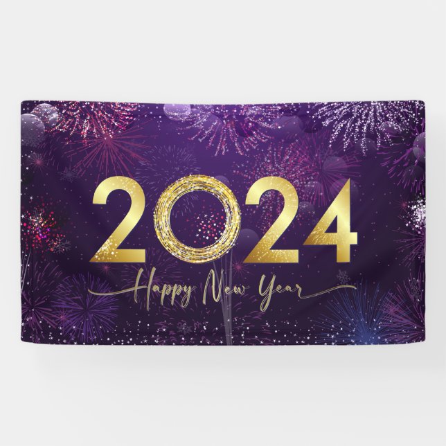 Lona Feliz Año Nuevo 2024 (Horizontal)