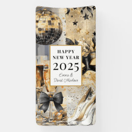 Lona Feliz Año Nuevo 2025 personalizado