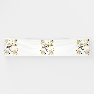 Lona Feliz Año Nuevo 2.5x12 Cartel de vinilo