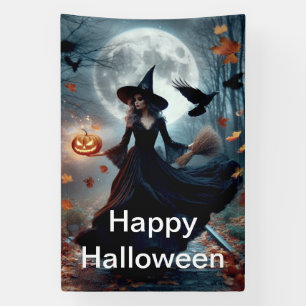 Lona Feliz Bruja de Halloween