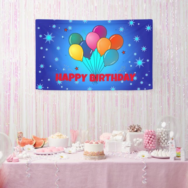 Lona FELIZ Cartel del Día del NACIMIENTO (Fiesta)