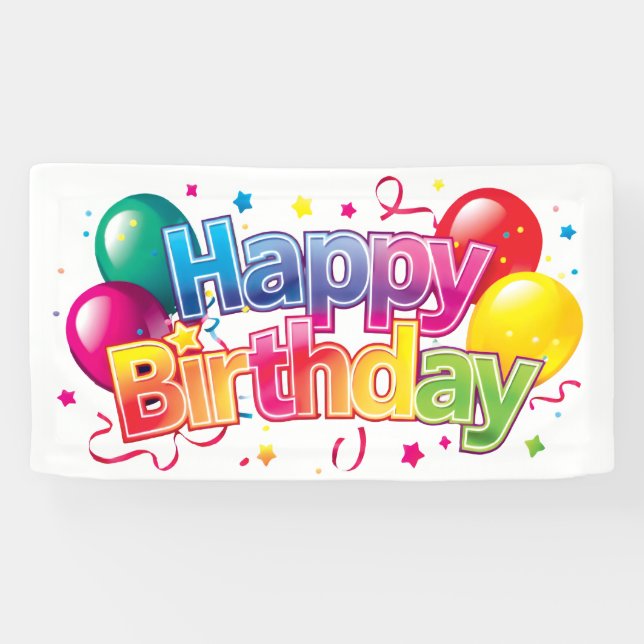 Lona Feliz cumpleaños (Horizontal)